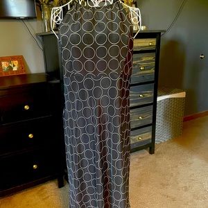 Black dress with loop/circle print